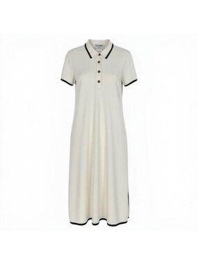 Chanel D7 96c Cruise Line Short Sleeve Dress 44 White